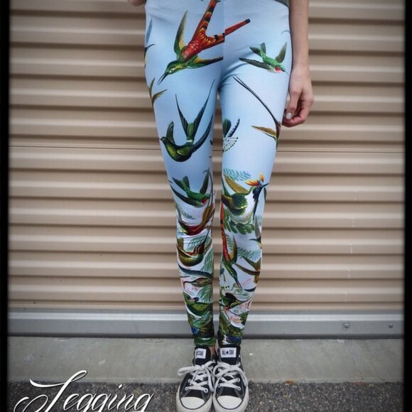 Legging Army NWT Sublimation Series Birds of a Feather Leggings One Size 3-9 - Picture 6 of 6